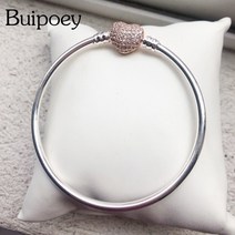 러브 팔찌 buipoey simple basic bangle 라운드 헤드 버클 크리스탈