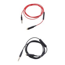 원격 및 마이크 오디오 연장 케이블이있는 2Pcs 3.5mm 남성 - 여성 스테레오, 설명, 레드 블랙, 설명