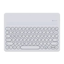 라이노핏 휴대용 충전식 LED 32.766cm형 블루투스 키보드, 화이트, RBK-1300