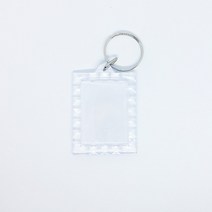 나만의 사진 열쇠고리 만들기 DIY 투명케이스 키홀더, 사각레이스, 1개