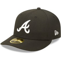 Atlanta Braves 뉴에라 Black White Low Profile 59FIFTY Fitted Hat