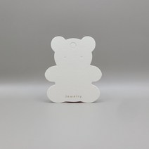 곰돌이 악세사리택 목걸이택 100매, 아이보리(무광금박)