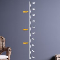 키즈 키재기 줄자 날짜표시 말풍선 아이방 인테리어 스티커, 흰색