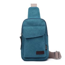 정품 자전거백팩 Wxnow 캔버스 슬링 백 크로스바디 백팩 여성 및 남성용 체스트 백 카키 One_Size, Light Blue