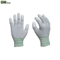 제전장갑 카본PU탑 정전기방지, 카본 PU탑코팅장갑 S 10켤레