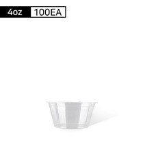 PET 4온스 투명컵 소스컵 100개, 단품