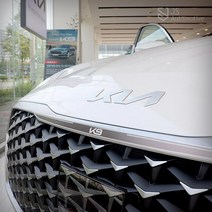[mansubmall] 더뉴K9 알루미늄 프론트 그릴본닛 파츠 튜닝 액세서리 패드 커버 엠블럼 DIY파츠 포인트 용품, 실버