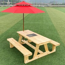 튼튼테이블 바베큐야외테이블사이즈색상선택 정원 불판테이블 김건모테이블, 05. 10인 개방형 바베큐테이블 무도색