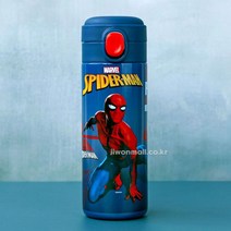 스파이더맨 캡슐 이중스텐 텀블러 400ml 피규어 빨대물컵 휴대용보틀 캐릭터보틀 유 아동 S03, 단품