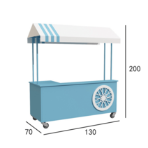 행사용 플리마켓 매대 진열대 가판대 판매매대, 기본, 블루130x70x200