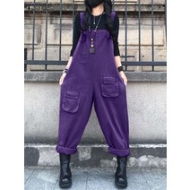 신도시룩 점프수트 캐주얼 루즈 포켓 맥시 카고 팬츠 점프 슈트 여성용 솔리드 롬퍼 오버올 봄 가을