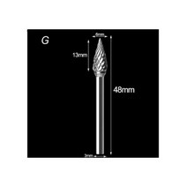 3mm 생크 드로잉 텅스텐 카바이드 밀링 커터 로터리 공구 버 더블 다이아몬드 컷 로터리 Dremel 금속 목재 전기 그라인딩, Milling Cutter G 1pc