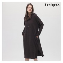 [보니스팍스] 기모 인포켓 후드 롱 원피스-OF99OP052