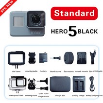 고프로 영웅 5 블랙 액션 카메라 4k 30 프레임 스포츠 울트라 hd dv 와이파이 흔들림 방지 모션 카메라 오토바이 타기 및 스키 카메라, 기준