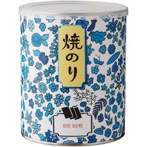 60대아빠생일선물 金子海苔店 [創業慶応二年] 有明海産 特選 焼き海苔 8切れ92枚入 (焼きのり 国産) 青い花のギフト缶 贈答品にも, 상품선택