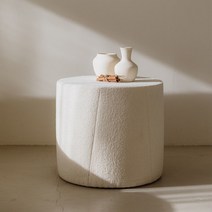 세레스홈 독일 부클레 패브릭 베네 침대 스툴, 스툴 아이보리