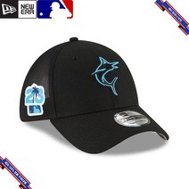[미국정품] 890789 스냅백 캡모자 MLB [마이애미 말린스] 뉴에라 2023 Spring Training 39THIRTY Flex Hat - Black