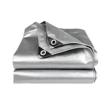 비 천 타포린 레인 캔버스 방수 캐노피 정원 식물 0.32mm 폴리에틸렌 야외 방수포, 2x5m, 실버실버