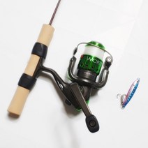 미판낚시/망둥어낚시빙어낚시세트/망둥어빙어송어산천어축제용, 미끼X, 블루 스피닝릴