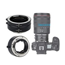 Fotasy JJC 캐논 RF 마운트 자동 포칼 연장 튜브 미러리스 카메라용 매크로 사진 어댑터 EOS R5 R6 RAR RP 클로즈업 초상화 황동 골드 메탈 접점 11mm + 1