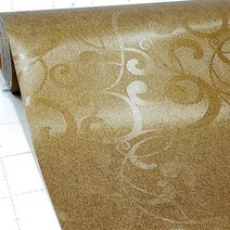 3M 인테리어 시트지 벽지 꽃무늬 가구 리폼 인테리어필름, 골드 플라워 ECMF752 2.5m
