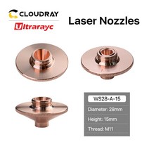 Ultrarayc 레이저 노즐 단일/이중 레이어 Dia.28mm H15 스레드 M11 구경 0.8-4.0mm WSX 섬유 레이저 커팅, 01 Single Layer_02 1.0mm