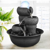 인공폭포 분수대 실내 폭포 풍수 물 장식품 집들이 선물 사무실 장식 분수, A타입 20x20x20.5cm