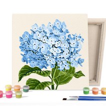 [감성살롱] 감성템 DIY 페인팅 그림 그리기 색칠하기 수채화 블루 수국 25X25 아이러브페인팅 알파웨이 그림그리기 색칠하기 그림색칠하기, 감성♡본제품♡홈