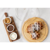 우드 케이크 트레이 돔 2Size 케이크 트레이(중형 대형) 유리돔 형 뚜껑보관함 보관통, 대, 대