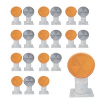 델리네이터 옹벽 I형 100파이 반사체 경고등 코너 도로 안전 표시 20개입, 황색 단면, 20개