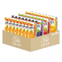 소솜상점 델몬트 드링크 190ml 혼합 32팩 (오렌지+포도+사과+망고 각 8팩씩), 1세트