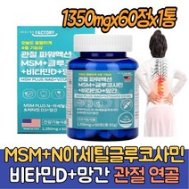 msm 글루코사민 비타민d 망간 4중 기능성 1통 엠에스엠 1500mg n 아세틸글루코사민 뼈 관절 연골 건강 추천