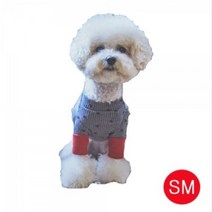 닥스훈트옷 도트 티셔츠 그레이 SM