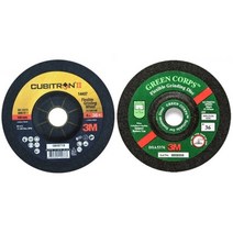 3M 연마석 그라인더날 옵셋 푸른돌 4인치 금색돌 큐비트론 GREEN CORPS 플렉시블, 푸른돌(36방)