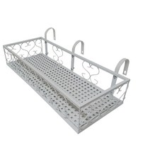 모칸도 베란다 화분걸이대( 직각형 50x25cm고층용) 고리3개형, 02.직각형50x25_화이트