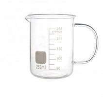낮은 형태 측정 유리 비커 화학 실험실 붕규산염 투명 용량 50ml-250ml, [04] 250ml