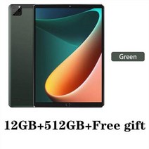 인강용테블릿 안드로이드 패드 프로 맥스 화면 윈도우 와이파이 스냅드래곤, 없음, Green-12GB-512GB