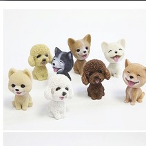 차량용 강아지 인형 자동차강아지인형 차량용인형 자동차실내꾸미기 차량실내꾸미기 자동차악세사리 차량악세사리 차량피규어 차악세사리 차꾸미기 강아지피규어 차량용피규어, 푸들(화이트)