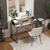 YEAR COLOR 접이식 멀티 책상 원목 2size 4colors, 100cm, 화이트+빈티지 나무결 우드