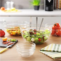 루미낙 엠필러볼 유리볼 샐러드볼 빙수그릇 믹싱볼 소스볼 디저트, 08.엠필러블 강화볼 9호 (23cm)