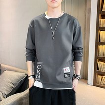 2023 남성 봄가을 긴팔 티셔츠 라운드 탑 트렌드 맨투맨
