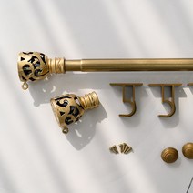 이너스 엔틱 커튼봉 35파이 5단 최대 600cm, 청동