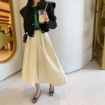 미아마스빈_로에니타 핀턱 밴딩 스커트