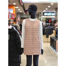 여성 춘추 아리아 롱 구스다운 등산조끼 베스트 7F61302