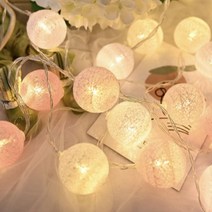 코튼볼라이트 줄줄이조명 인테리어 꾸미기 간접등