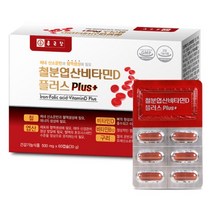 종근당건강 철분 엽산 비타민D 구리 500mg x 60캡슐, 1박스(60캡슐), 1박스
