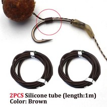 태클박스 루어케이스 미끼보관 30pcs 잉어 낚시 액세서리 D Rig kickers 후크 라인 aligners 슬리브 anti, 04 2PCS Tube-Brown