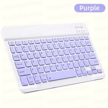 아이패드 미니키보드 10 인 무선 블루투스 키보드 태블릿 iPad 아이폰 호환 고무 키캡 스마트 폰 안드로이드 iOS 윈도우즈용 충전식, [01] English, [07] Keyboard 7