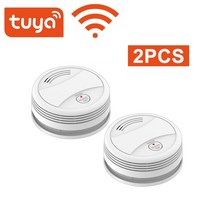 화재경보기 와이파이 무선 Tuya 스마트 연기 감지기 센서 80DB 알람 화재 방지 홈 보안 라이프 APP, [01] 1PCS