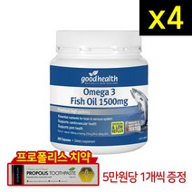 굿헬스 굿헬스 오메가3 피쉬오일 1500mg 200캡슐 4개